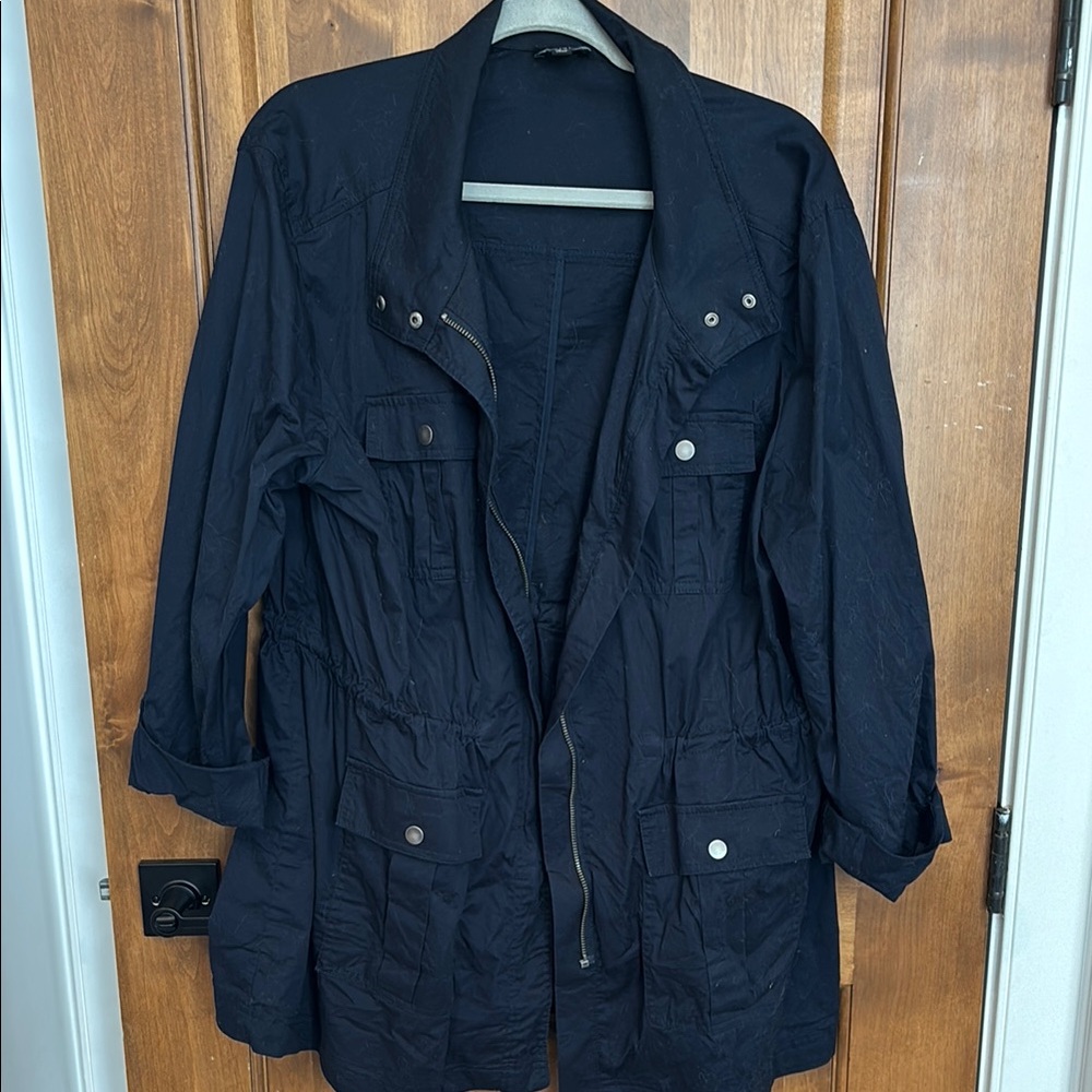 Women's Navy blue cotton jacket
